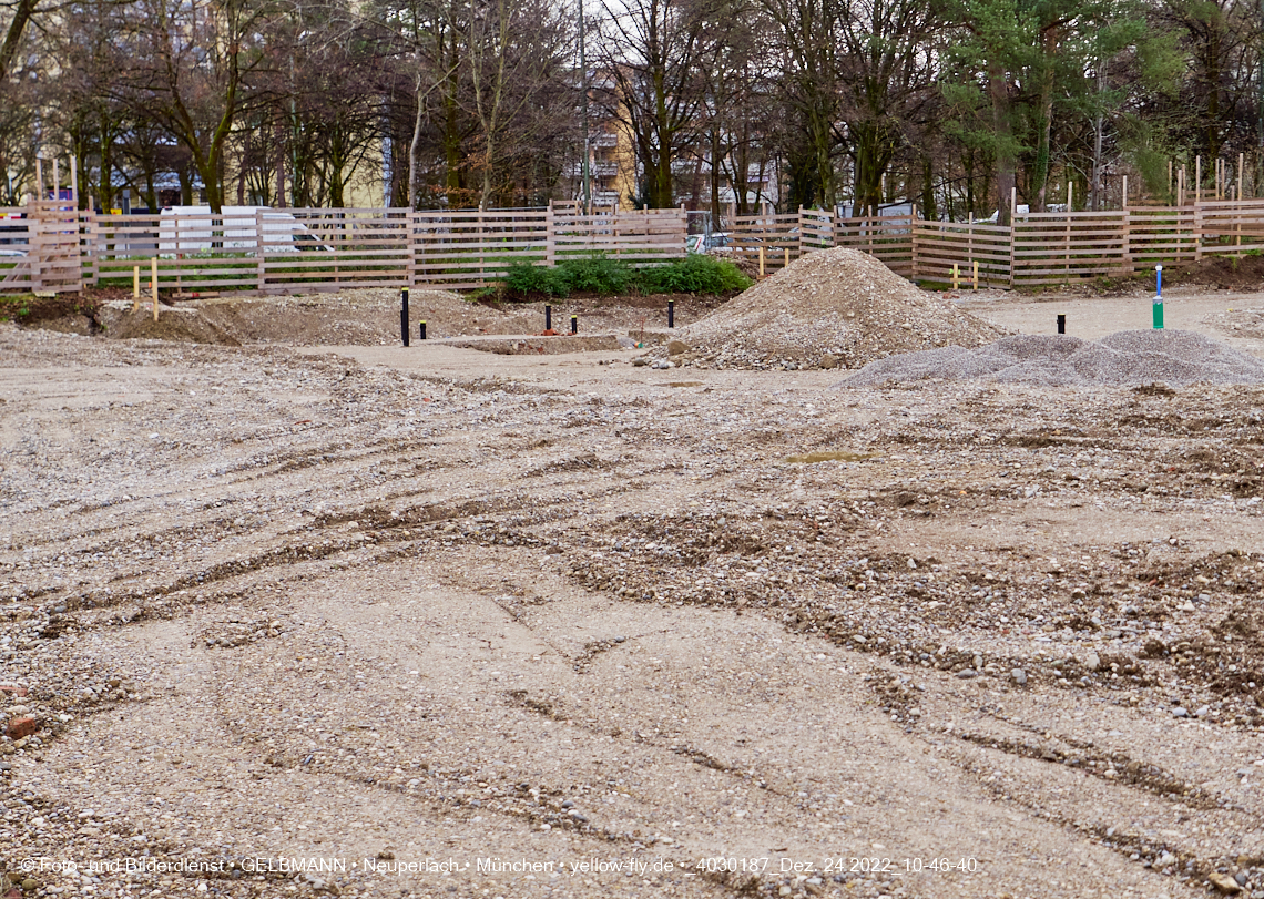 24.12.2022 - Baustelle an der Quiddestraße Haus für Kinder in Neuperlach